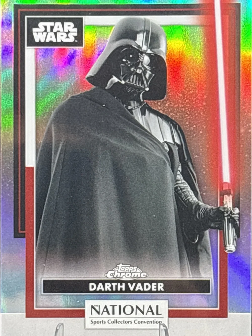 Topps Chrome Star Wars Darth Vader Card - Nationals LE Print Holo Foil